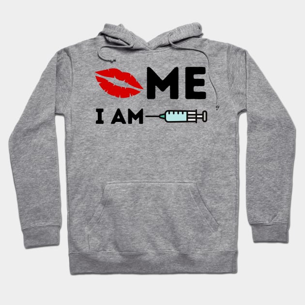 Kiss Me Im Vaccinated Hoodie by JaunzemsR